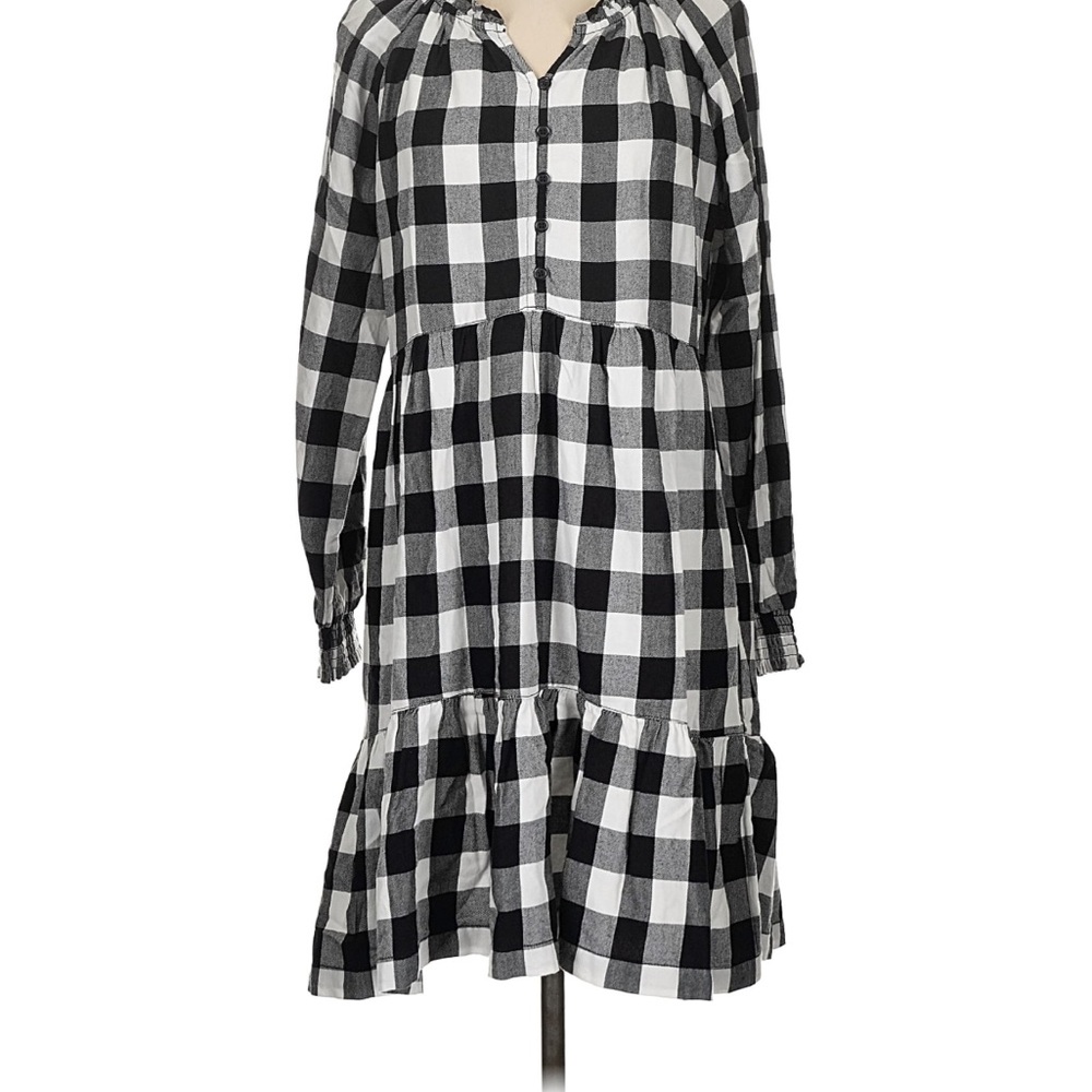 BeachLunchLounge Black and White Buffalo Checkered Dress size small
